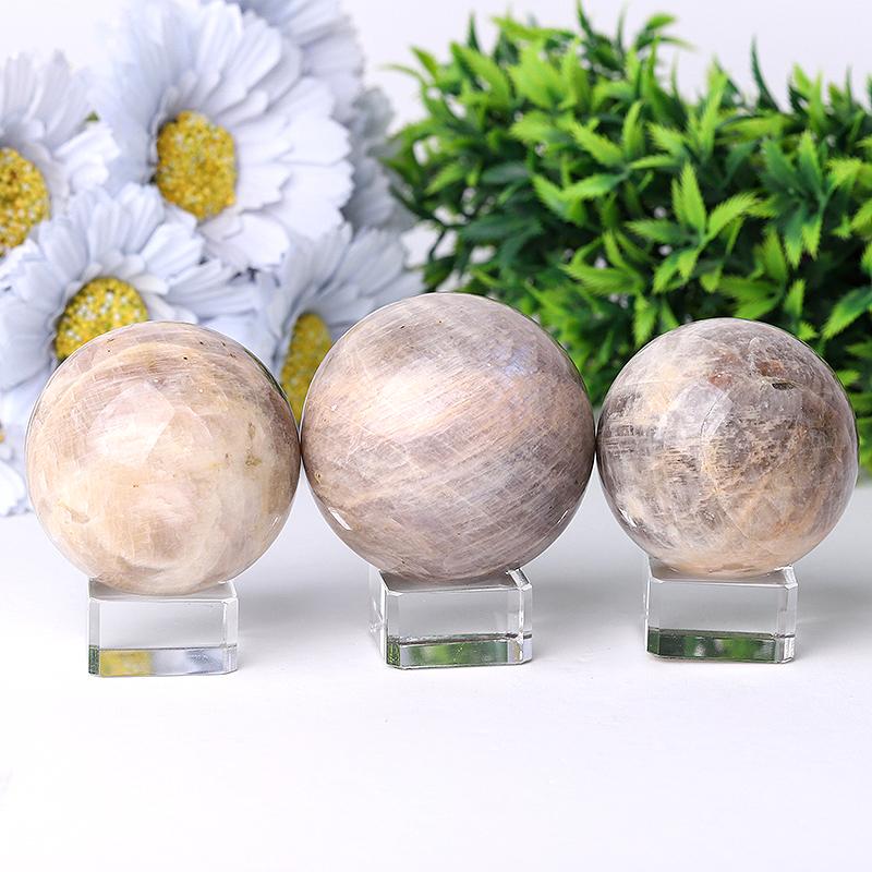 2"-4" Moonstone Crystal Sphere Wholesale Crystals USA