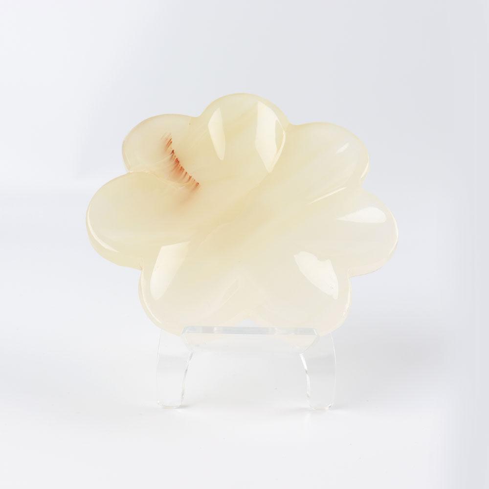10cm Afghan Jade Flower Shape Bowl Wholesale Crystals USA