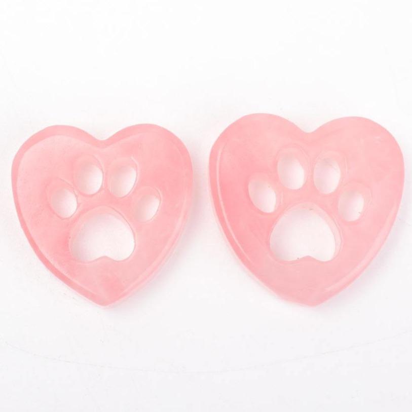 Rose Quartz Heart Shape with Claw Carving Wholesale Crystals USA