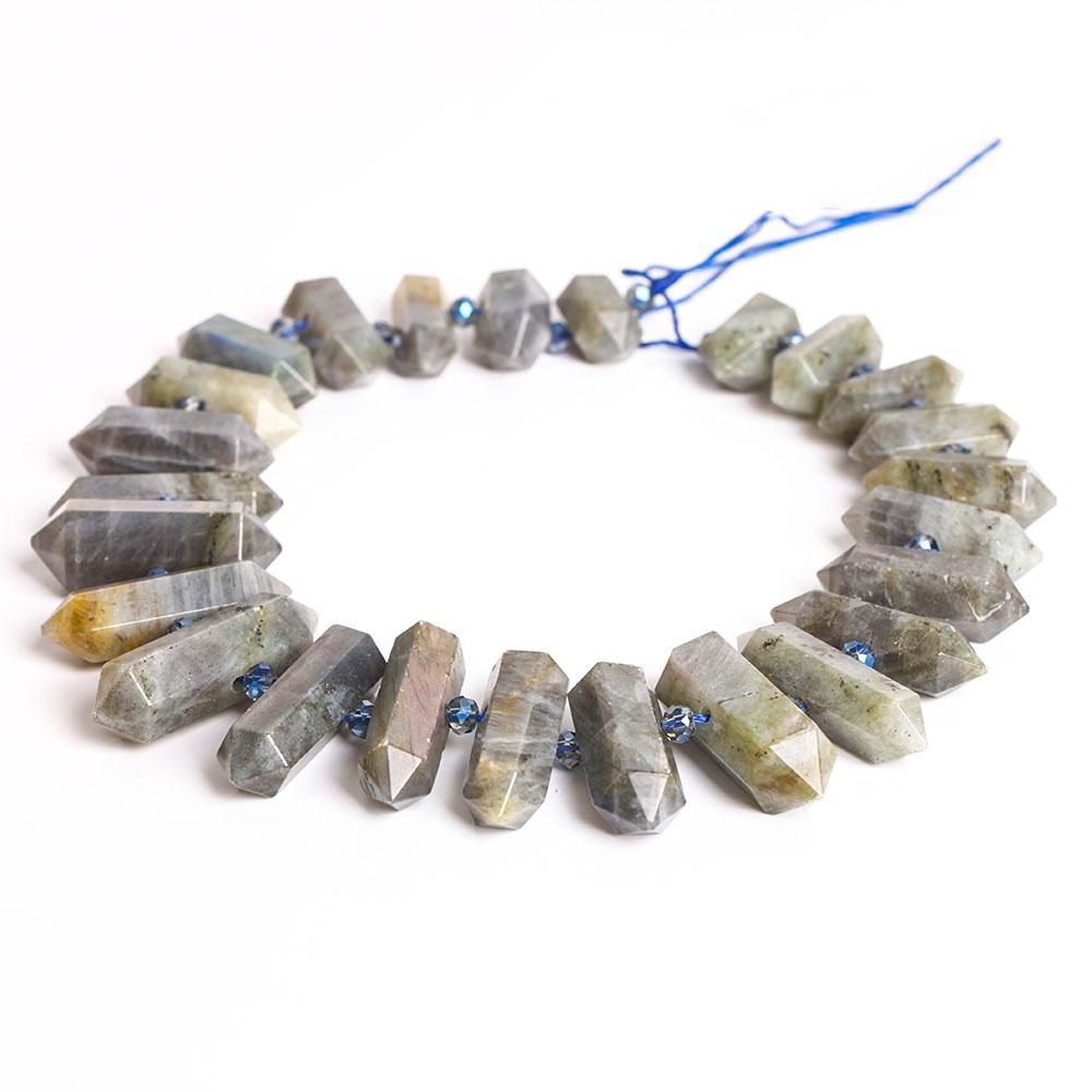 Labradorite Crystal Point Chain String for DIY Wholesale Crystals USA