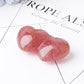 2.3" Strawberry Double Heart Crystal Carvings Wholesale Crystals USA