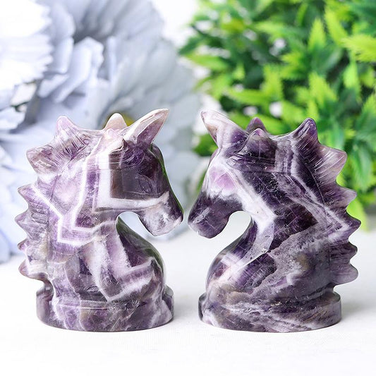 2.3" Dream Amethyst Unicorn Crystal Carvings Wholesale Crystals USA