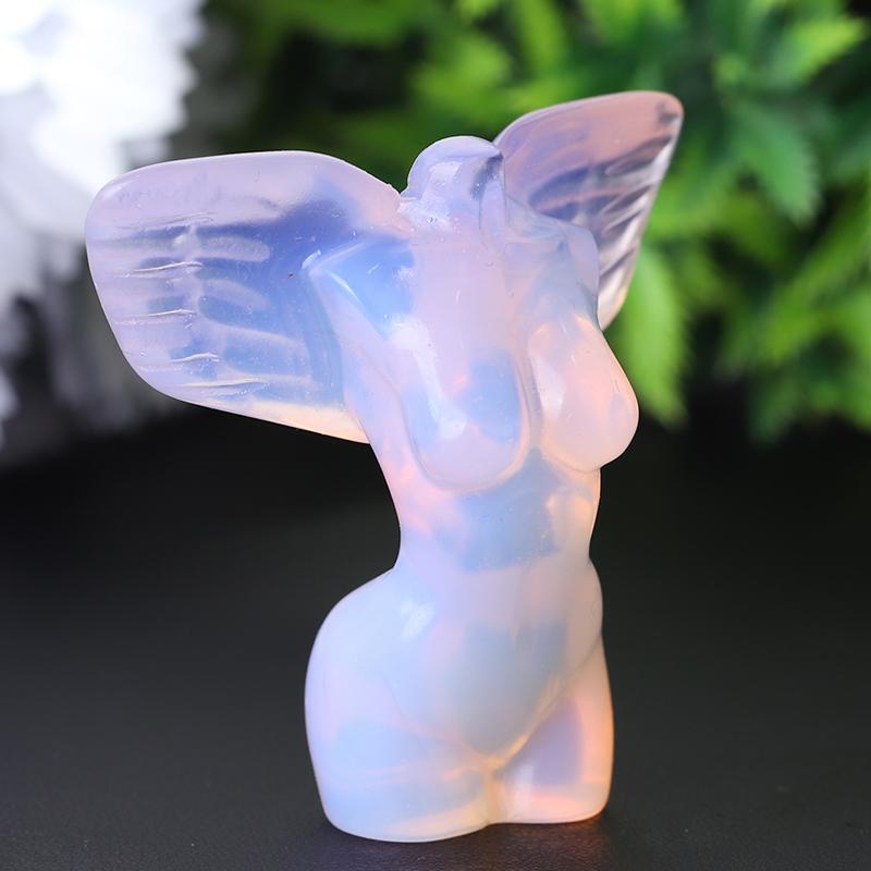2" Crystal Model with Wings Crystal Carvings Wholesale Crystals USA