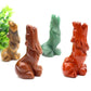 Hand carved wolf shaped crystal animal carving crafts Wholesale Crystals USA