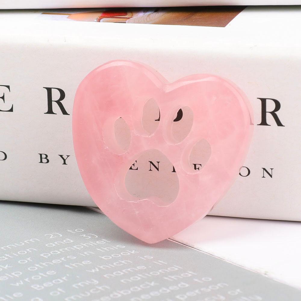 Rose Quartz Heart Shape with Claw Carving Wholesale Crystals USA