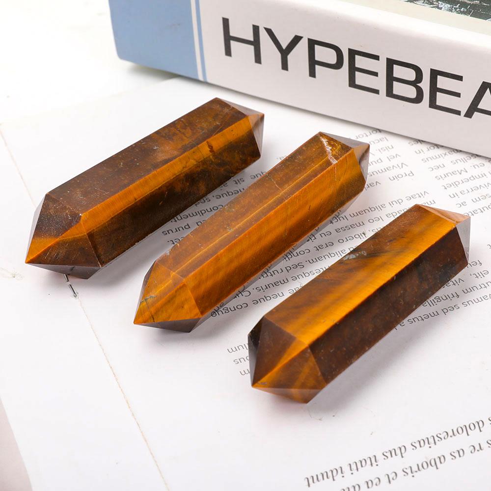 Tiger Eye Double Terminated Points Wholesale Crystals USA