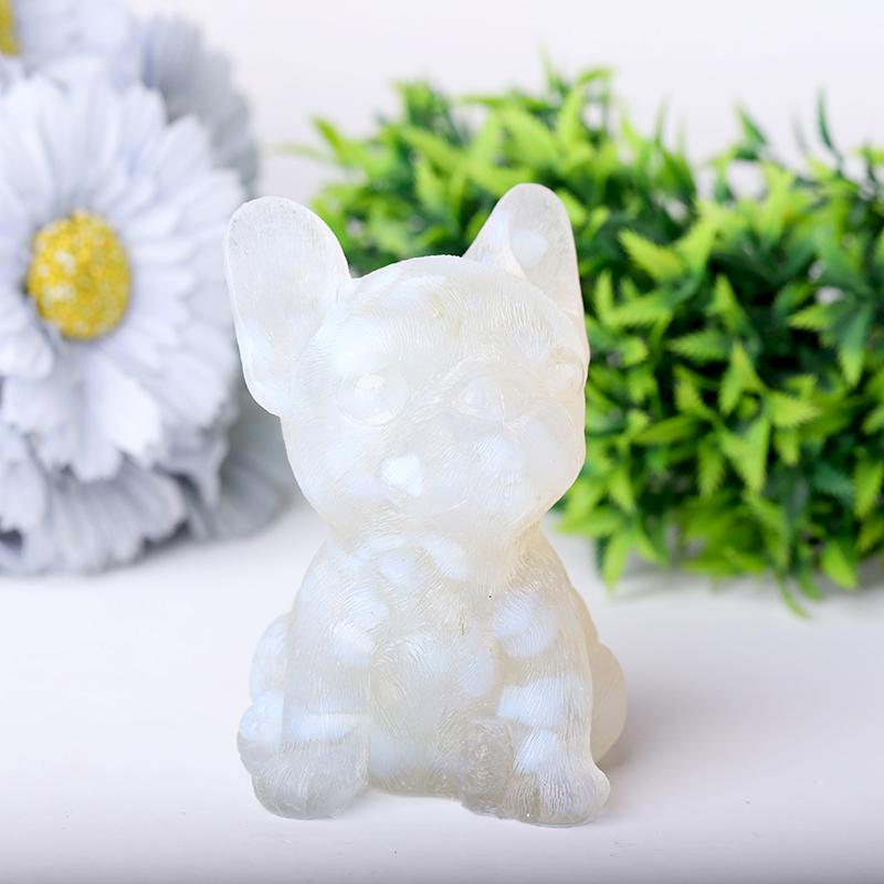 4" Resin French Bulldog Crystal Carvings Wholesale Crystals USA