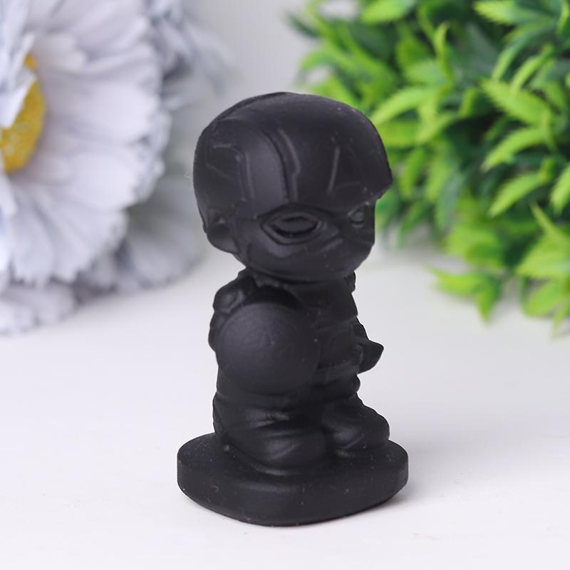 Black Obsidian American Captain Crystal Carvings Wholesale Crystals USA