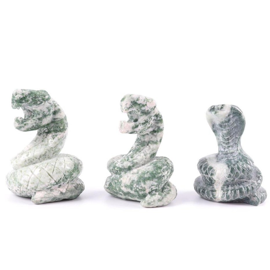 Unique Jade Cobra Snake Carvings