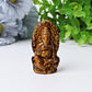 1.9" Tiger's Eye Ganesha Crystal Carving Wholesale Crystals USA