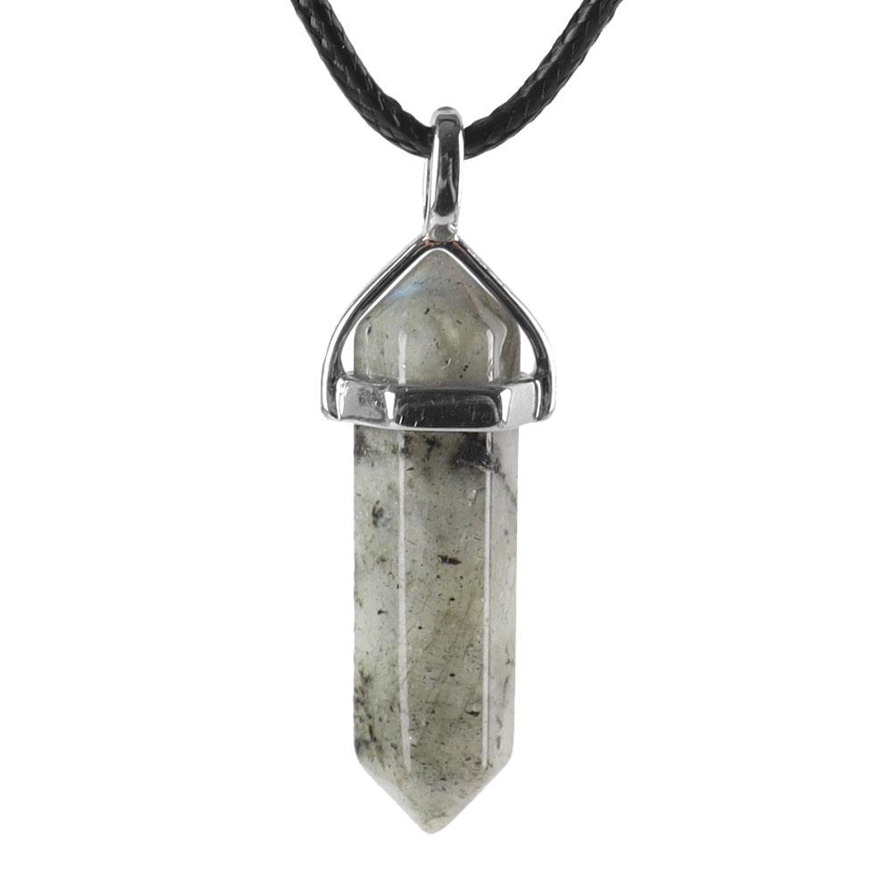 Natural Semi-Precious Gemstone Crystal Healing Hexagonal Point Chakra Pendant Wholesale Crystals USA