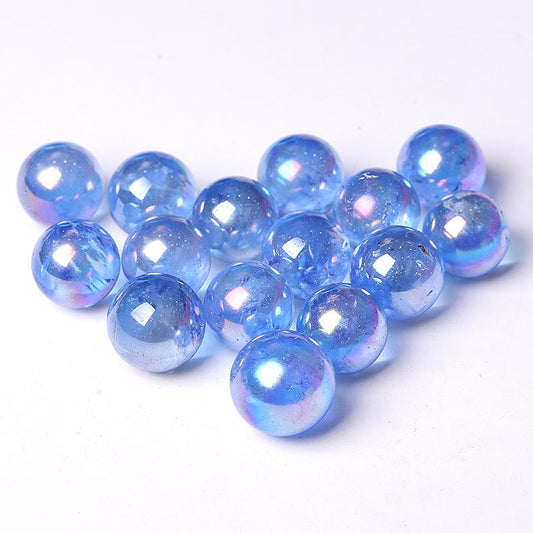 0.5-0.7'' High Quality Dark Blue Aura Crystal Spheres Crystal Balls for Healing Wholesale Crystals USA