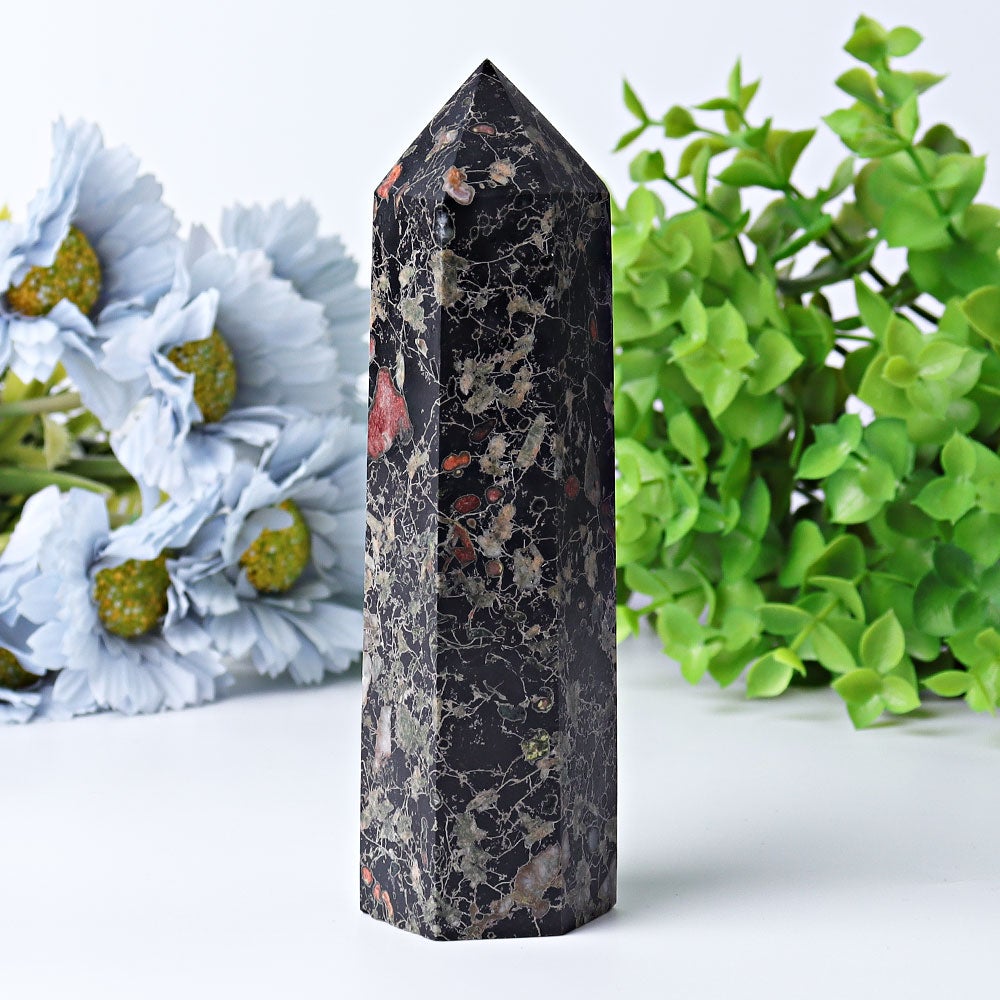 6" Plum Blossom Jade Crystal Tower Wholesale Crystals USA