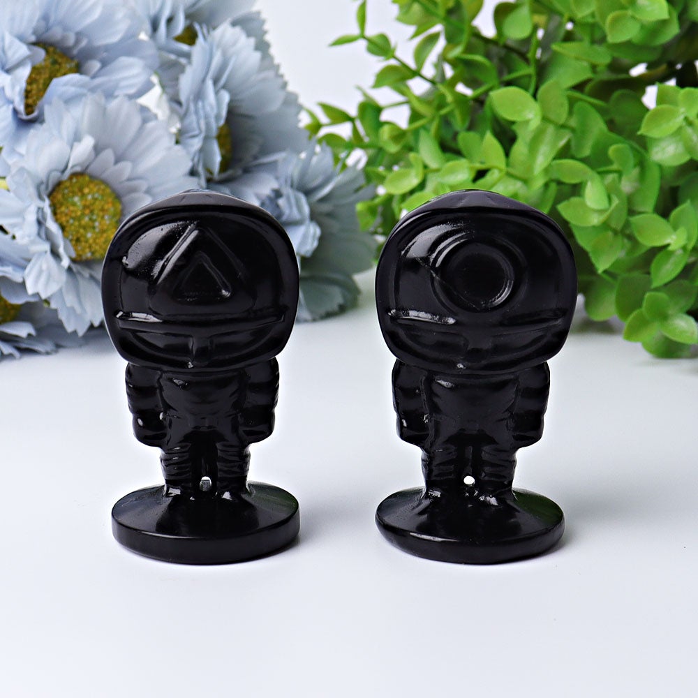 2.5" Black Obsidian Squid Game Crystal Carvings Wholesale Crystals USA