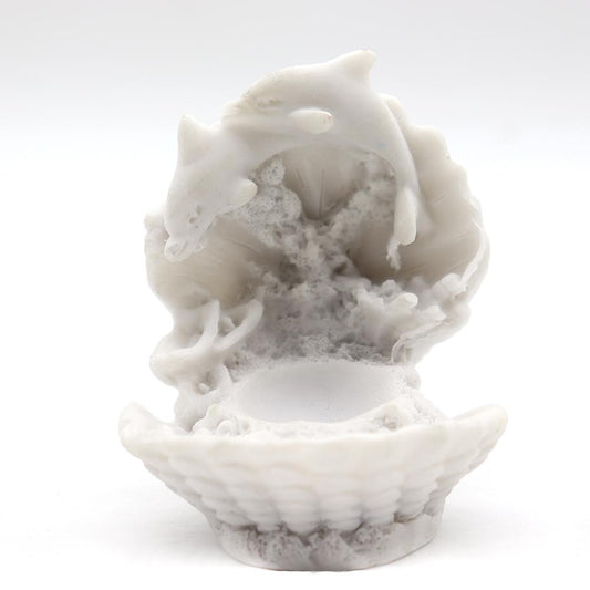 Shell Shape White Resin Display Stand for Home Decoration
