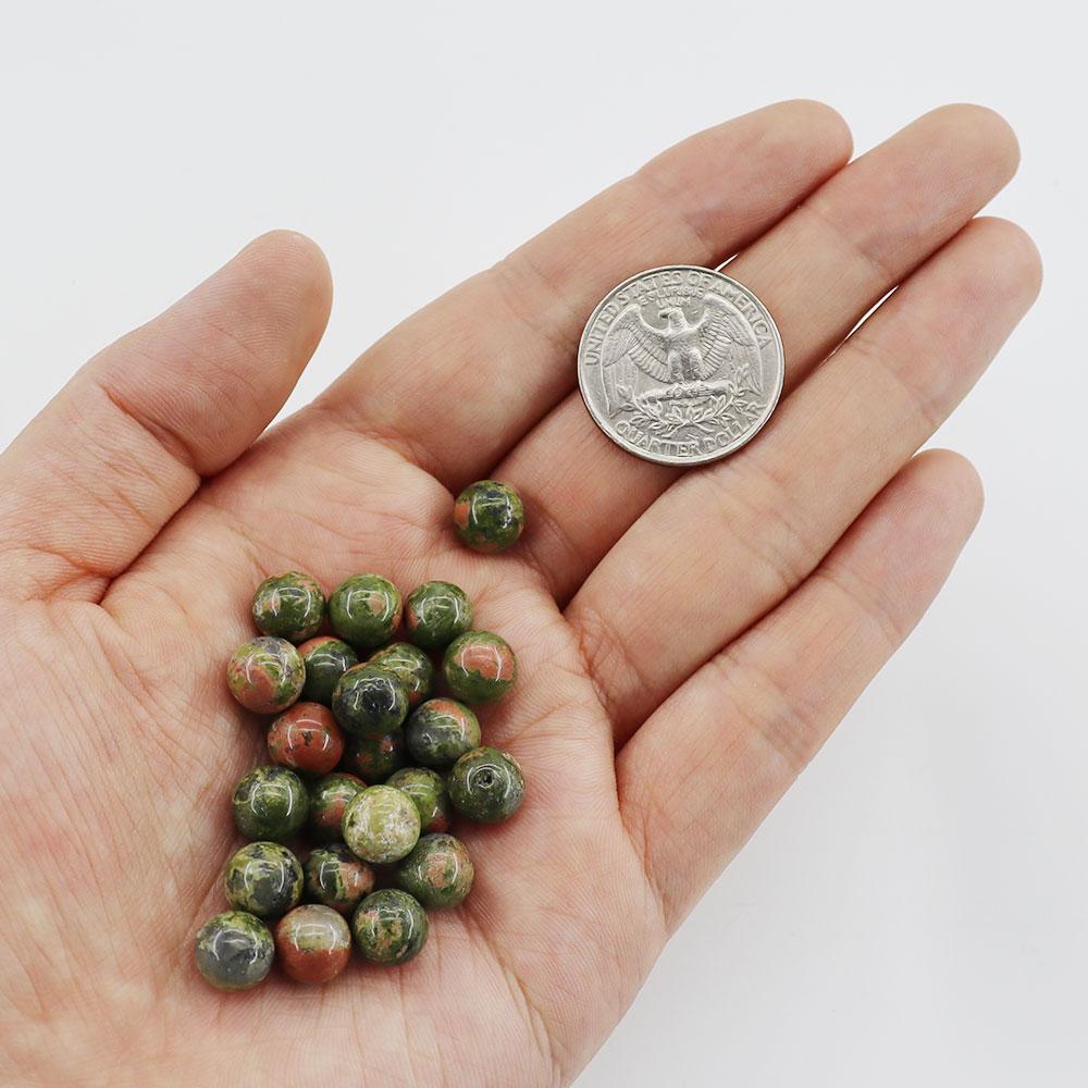 10mm No hole/Undrilled 30pcs Natural Crystal Beads Stone Gemstone Round Loose Energy Healing Beads Wholesale Crystals USA
