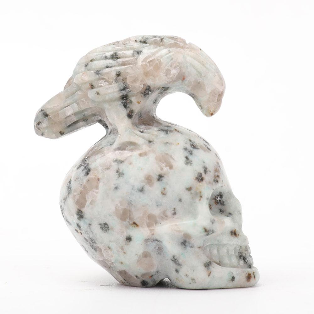2" Kiwi Jasper Skull Carvings