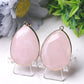 1.75" Rose Quartz Pendant with Golden Rim Wholesale Crystals USA