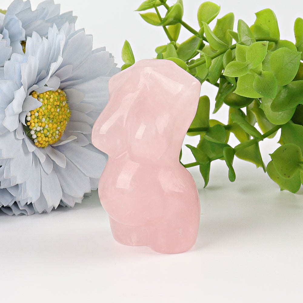 2.5" Rose Quartz Pregnant Crystal Carvings Wholesale Crystals USA