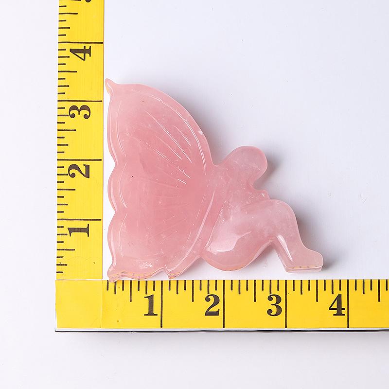 3.3" Rose Quartz Fairy Crystal Carvings Wholesale Crystals USA