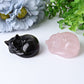 2.3" Sleeping Cat Crystal Carvings Wholesale Crystals USA