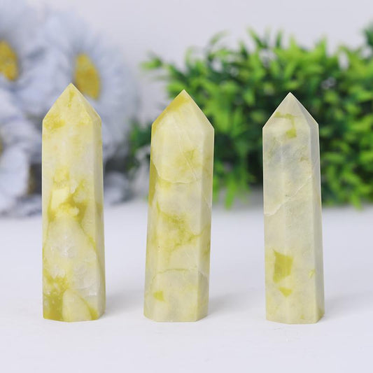 Wholesale Natural Serpentine Jade Points Healing Crystal Tower Wholesale Crystals USA