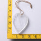3.3" Clear Selenite Drop Shape with Hanging Rope