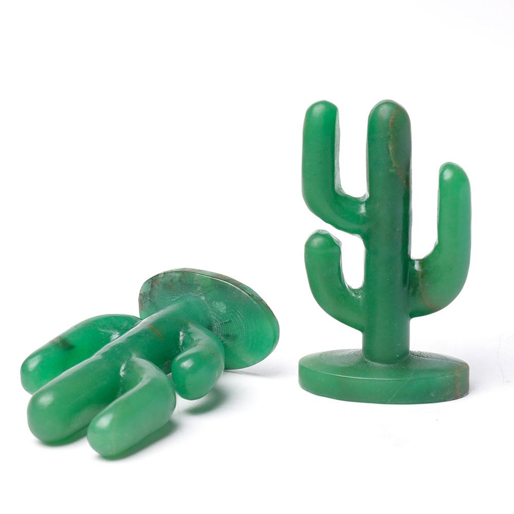 Natural Aventurine Cactus Carving Wholesale Crystals USA