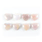 Set of 8 Aura Quartz Heart Shape Crystal Carvings