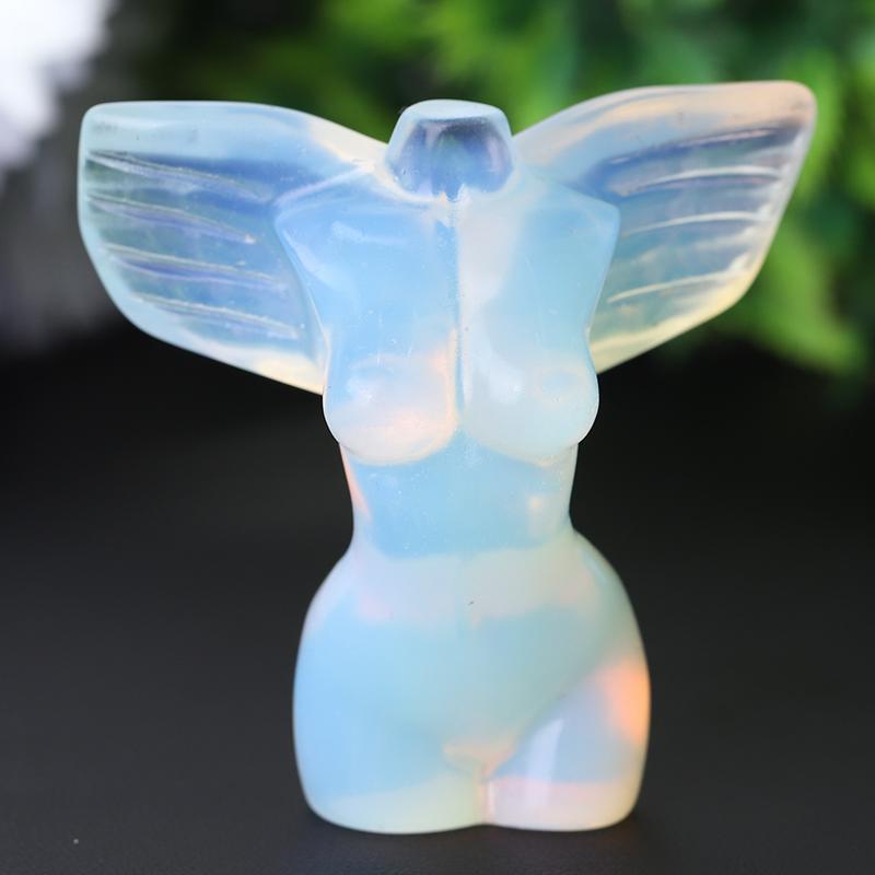 2" Crystal Model with Wings Crystal Carvings Wholesale Crystals USA