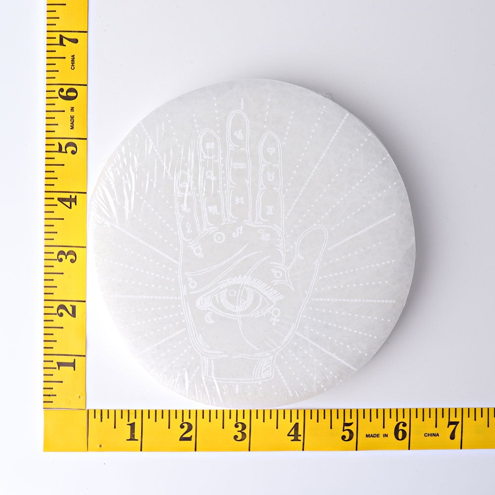 15cm Round Selenite Coaster Wholesale Crystals USA