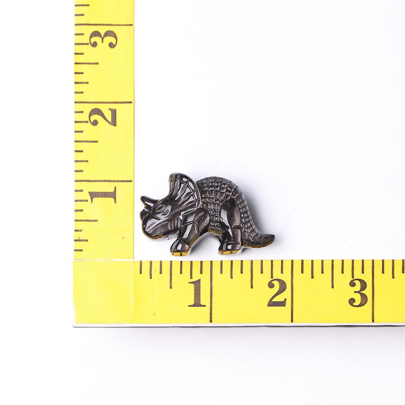 1.7" Silver Obsidian Dinosaur Crystal Carvings Wholesale Crystals USA