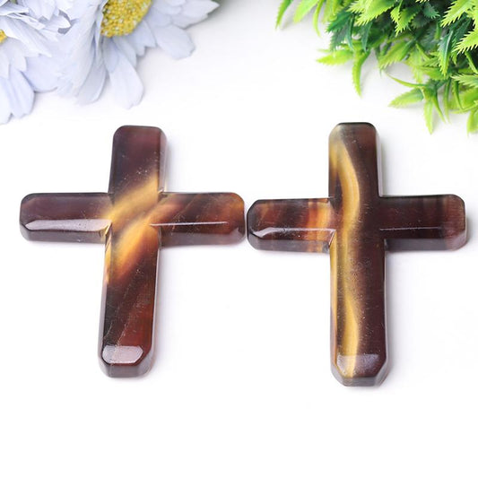 4" Fluorite Cross Crystal Carvings Wholesale Crystals USA