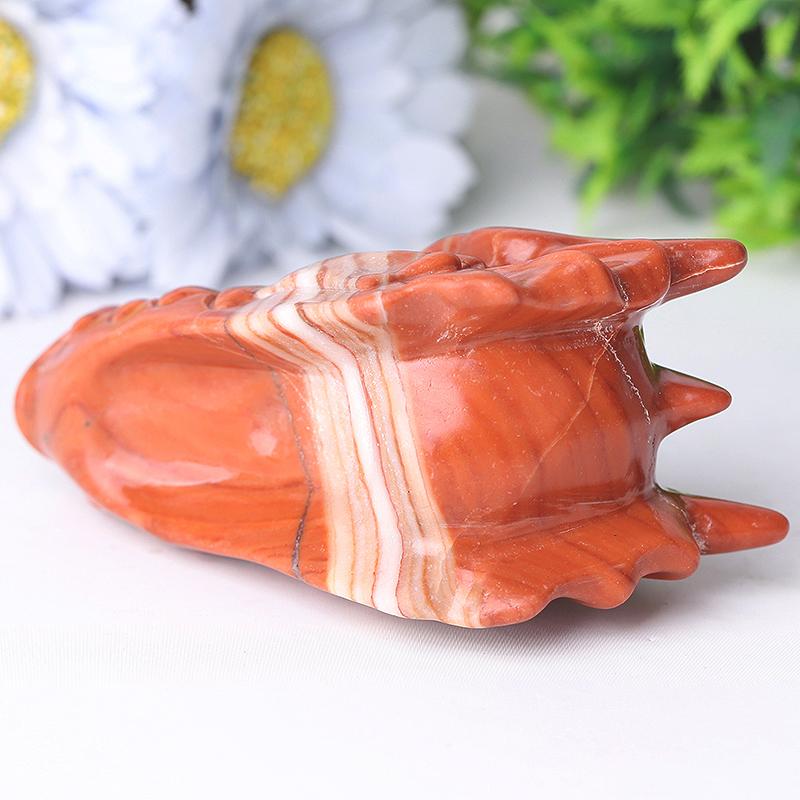 3" Red Jasper Dragon Head Crystal Carvings Wholesale Crystals USA
