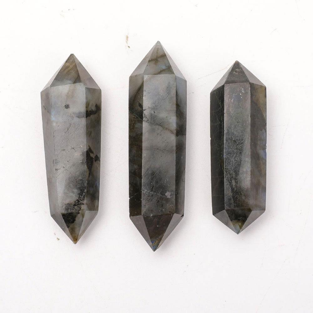 Set of 3 Labradorite Double Terminated Points Wholesale Crystals USA