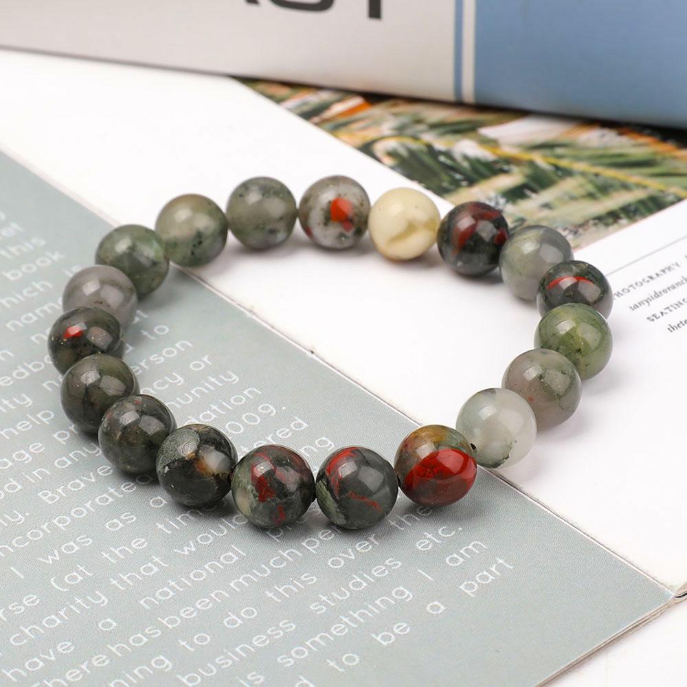 10mm Blood Stone Bracelet Wholesale Crystals USA