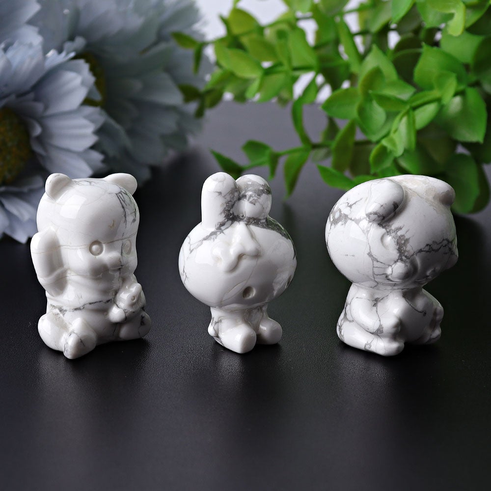 1.5" Howlite Animal Crystal Carvings Wholesale Crystals USA