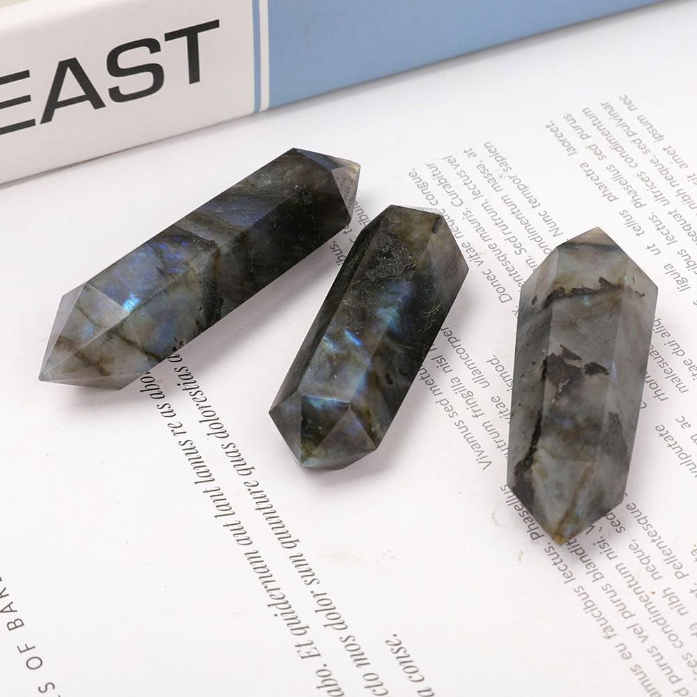 Set of 3 Labradorite Double Terminated Points Wholesale Crystals USA