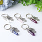 2.5“ Double Terminated Point with Devil's Eye Hand Key Chain for DIY Wholesale Crystals USA