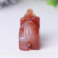 2" Wholesale Natural High Quality Beautiful Hand Carved Carnelian Elephant Crystal Figurine For Decoration