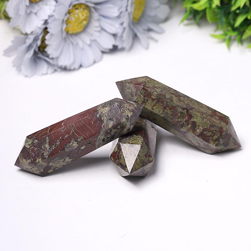 Wholesale Natural High Quality Dragon Blood Stone DT Tower Double Point Wholesale Crystals USA