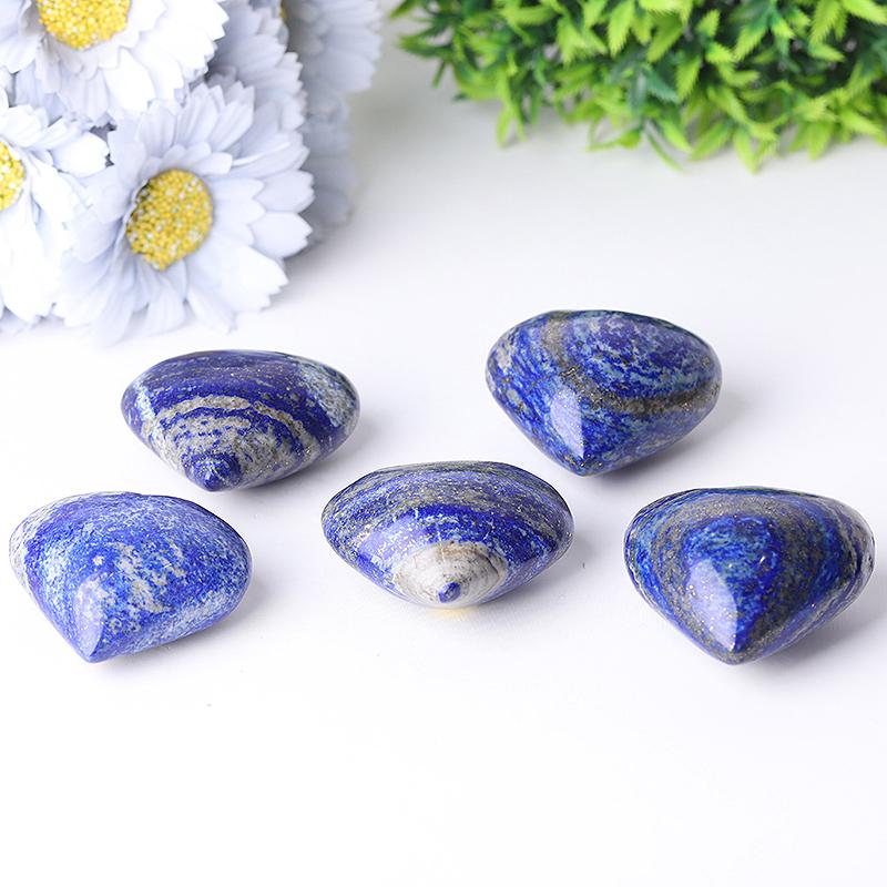 2.0-2.5" Lapis Heart Shape Crystal Carvings Wholesale Crystals USA