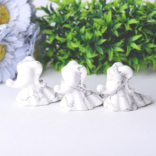 2.5"  Howlite Ghost Dog Crystal Carvings Wholesale Crystals USA