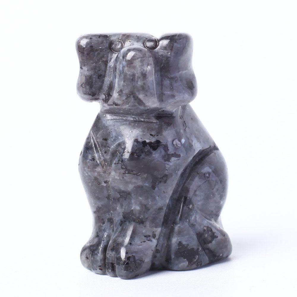 Hand Carved Polished Dog Figurine Crystal Carvings Wholesale Crystals USA