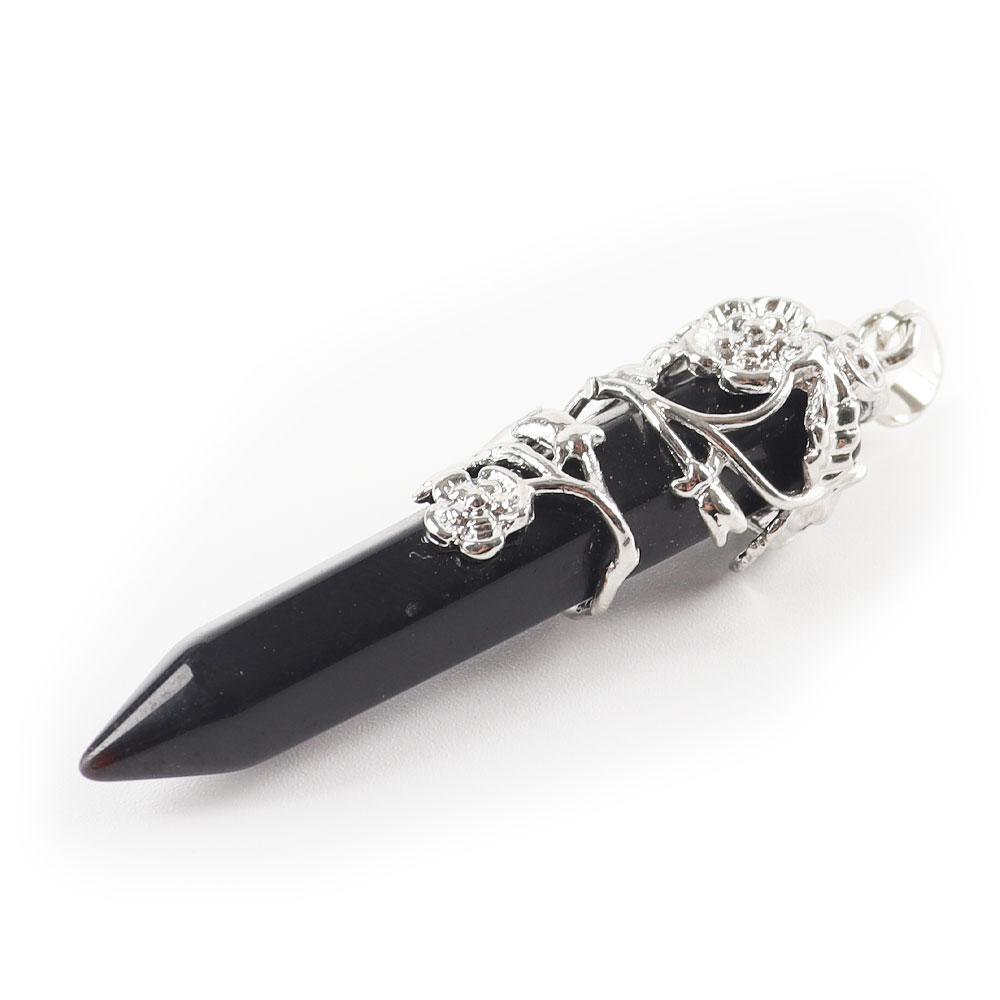 Hexagonal Wire Wrapped Pointed Quartz Pendant Wholesale Crystals USA