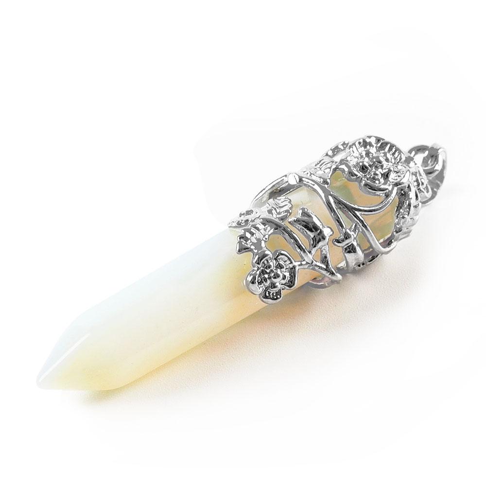 Hexagonal Wire Wrapped Pointed Quartz Pendant Wholesale Crystals USA