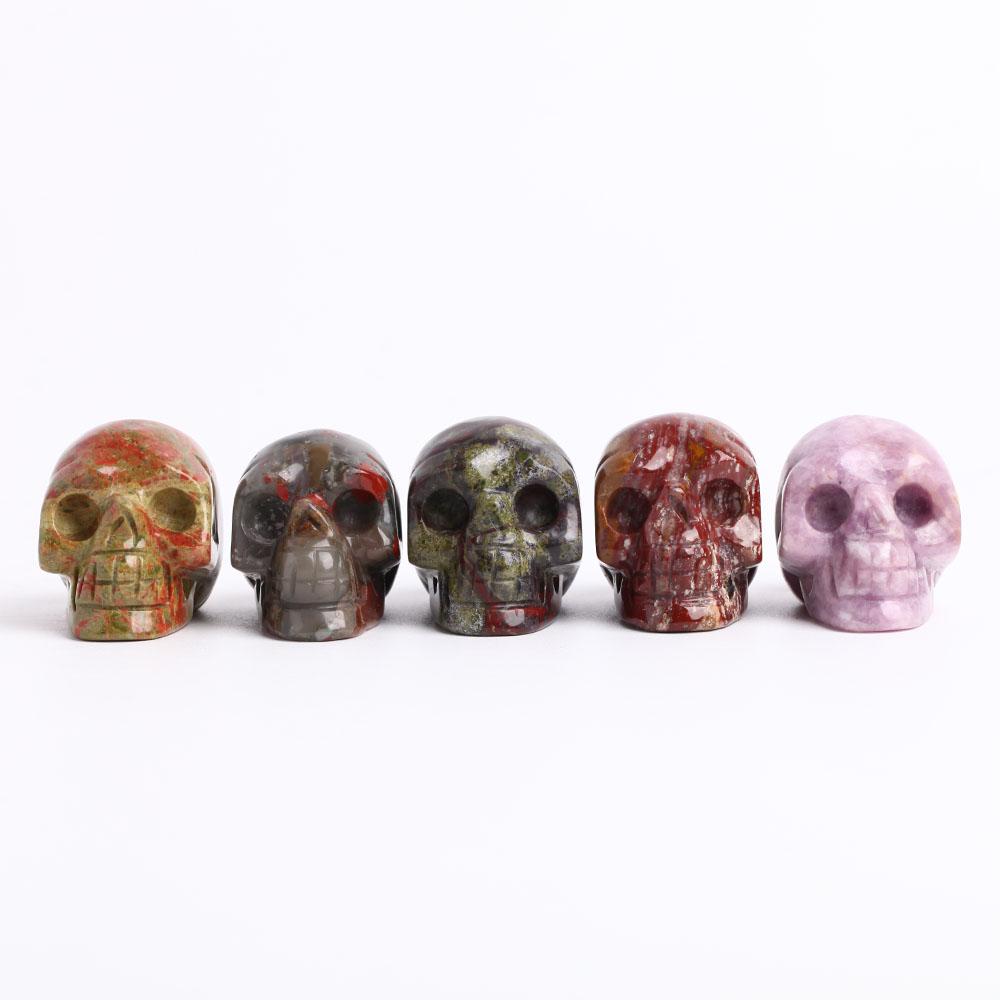 2" Ocean Jasper Crystal Skull Carvings