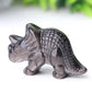 1.7" Silver Obsidian Dinosaur Crystal Carvings Wholesale Crystals USA