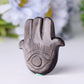 2" Sliver Obsidian Hand with Evil Eye Crystal Carvings Wholesale Crystals USA