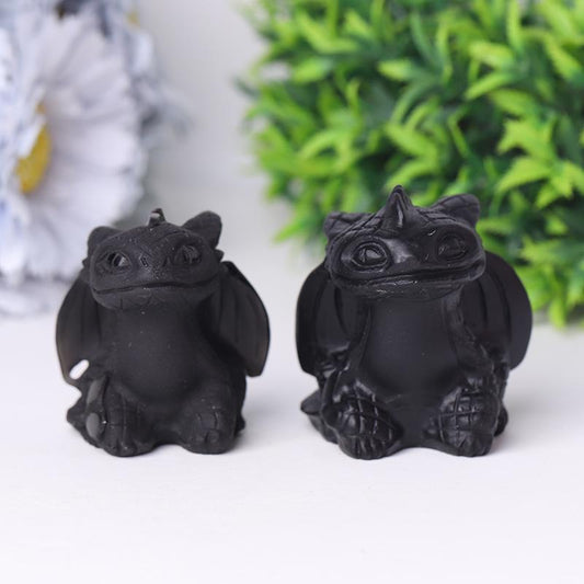 Black Obsidian Toothless Crystal Carvings Wholesale Crystals USA
